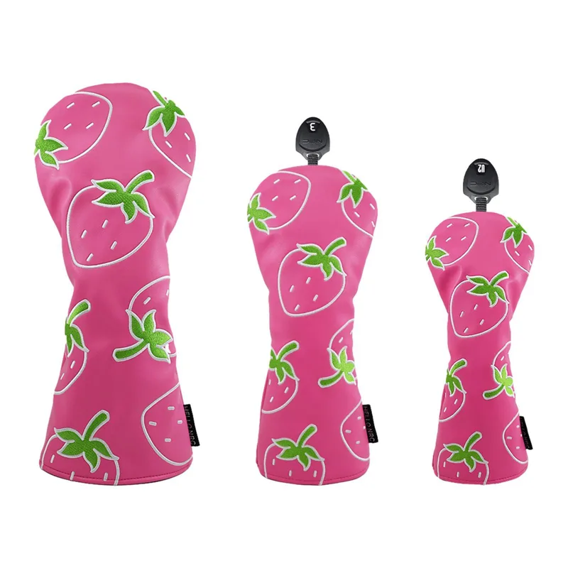 Golf Equipment Gifts - Morango impresso madeira headcover protetor equipamento